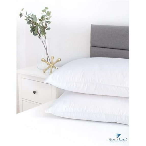 14 oz 750 Fill Power Hungarian White Goose Down Pillow 500TC Pure Cotton Casing Mostar Soft & Comfy Support Standard