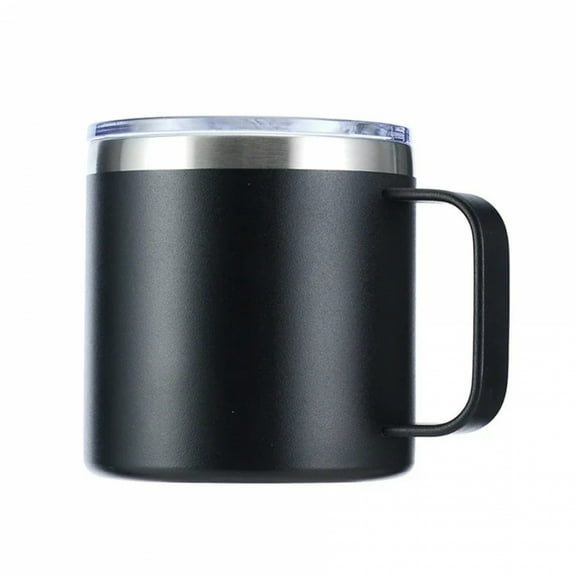 14 oz Insulated Coffee Mug with Handle, Stainless Steel Travel Coffee Mug with Lid, Double Wall Vacuum Metal Coffee Cup