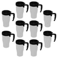 thumbnail image 1 of 14 oz. Insulated Plastic Travel Mugs - 10 pack - White, 1 of 5