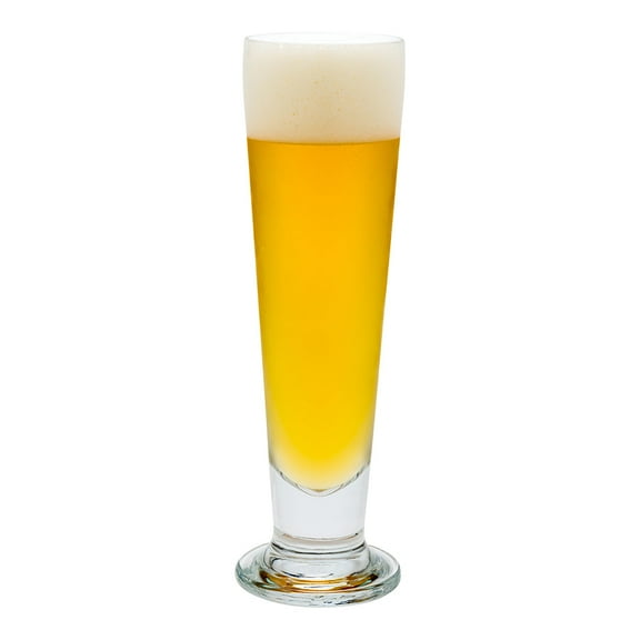 14 oz Pilsner Glass - Tall-Footed - 2 1/2" x 2 1/2" x 9 1/2" - 6 count box