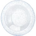 thumbnail image 1 of 14 oz Round Blue Plastic Bowl with Glitter Design - Elegant Disposable Serving Bowl for Weddings, Parties, and Special Events - Durable, Stylish, Reusable Tableware - Catering and Buffets (110), 1 of 2