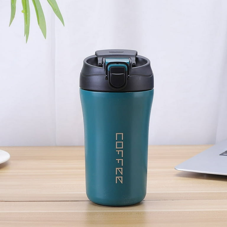 Travel Coffee Mug With Lid And Straw, Heat Resistant Plastic