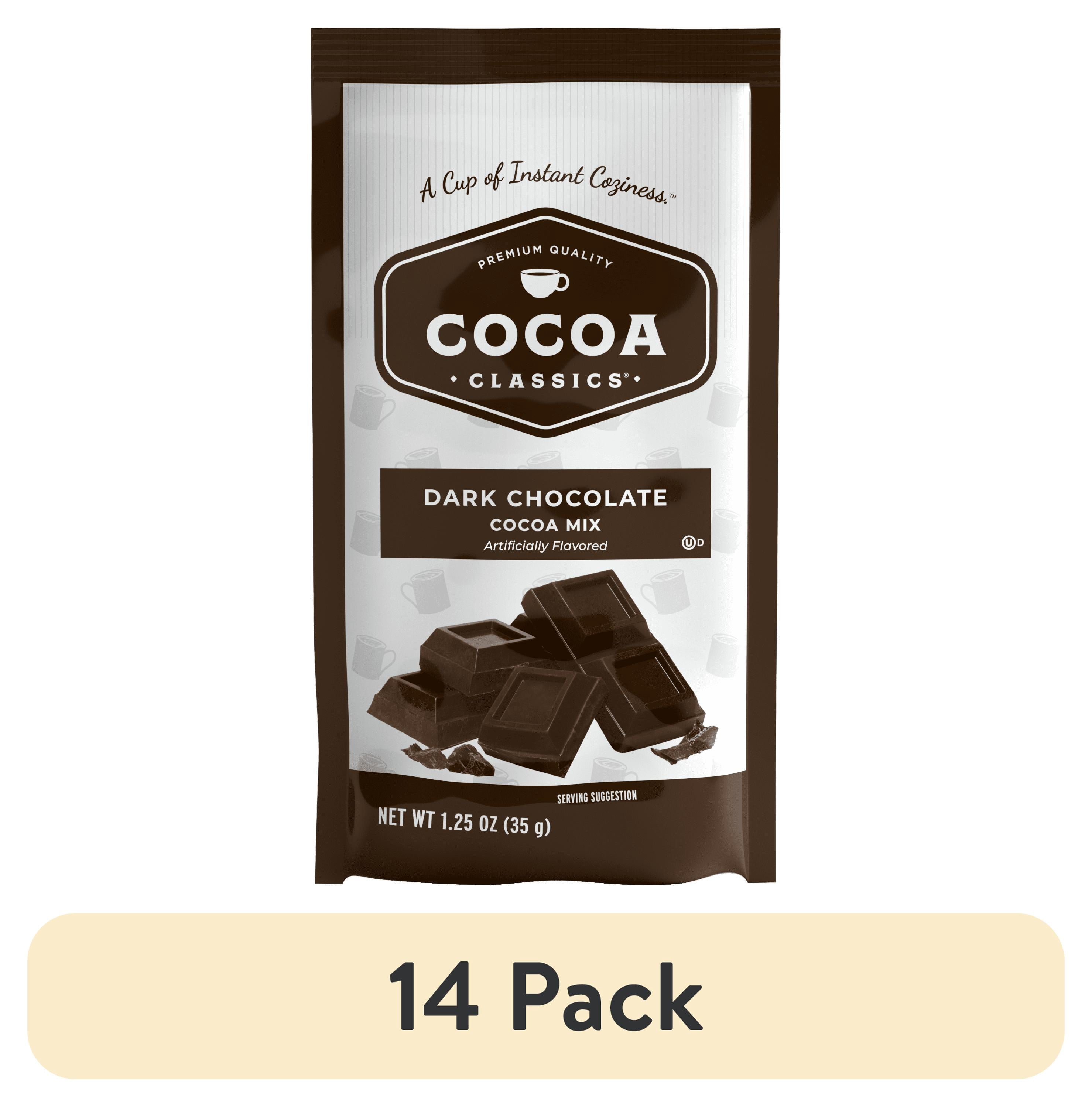 (14 pack) Cocoa Classics Dark Chocolate Drink Mix Made with Nonfat Milk - Hot or Iced Cocoa, Gluten-Free & Kosher