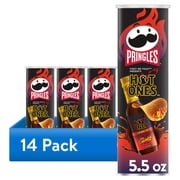 (14 pack) Pringles Hot Ones Barbacoa Potato Crisps Chips, Spicy Snacks, 5.5 oz
