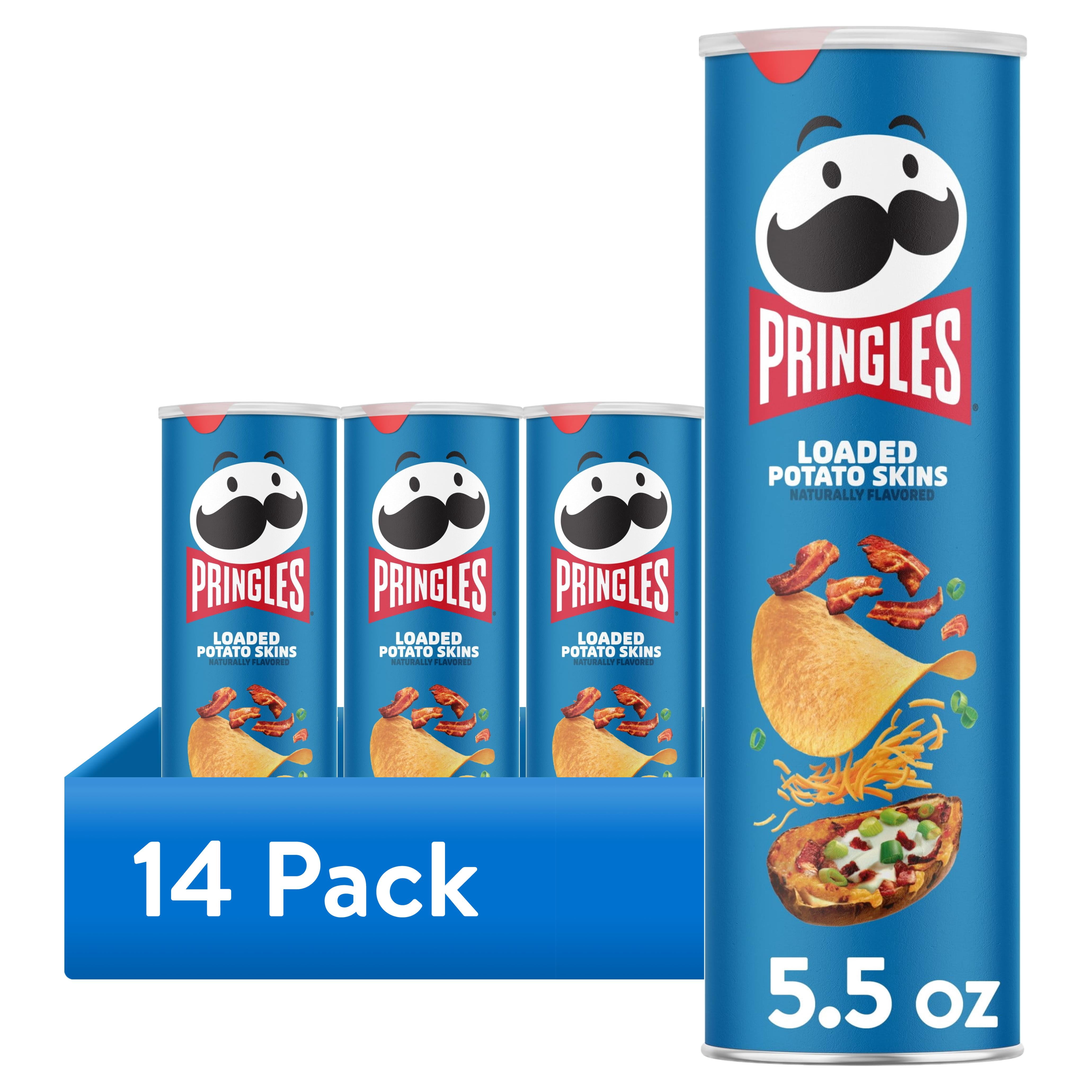 (14 pack) Pringles Loaded Potato Skins Potato Crisps Chips, Lunch Snacks, 5.5 oz Canister