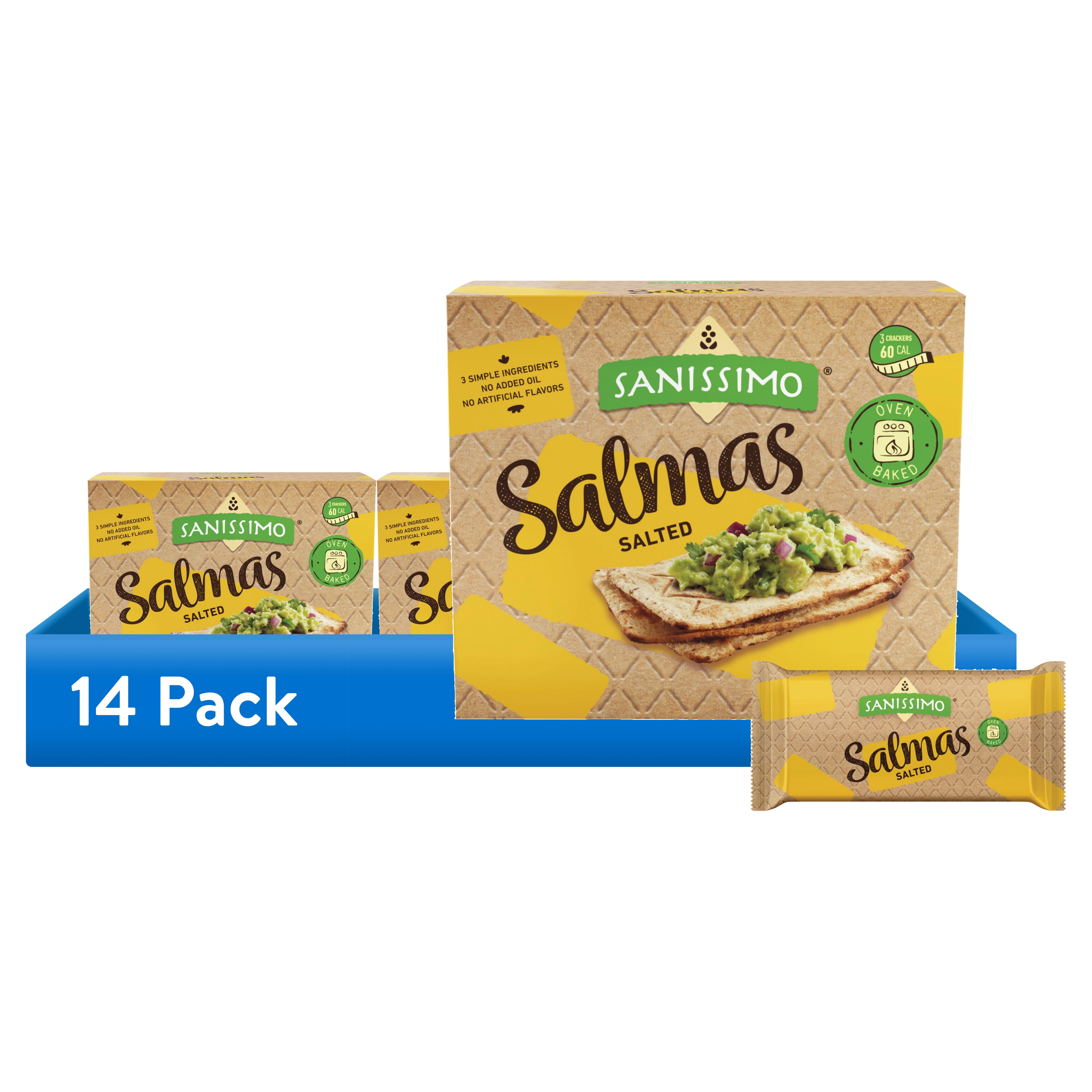 (14 pack) Sanissimo Salmas 8 pc / 0.63 oz Box, Salt Crackers