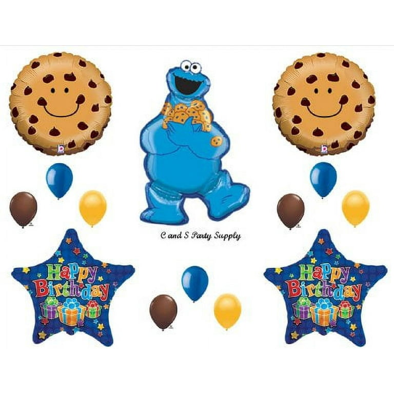 14 pc. Cookie Monster Sesame Street Birthday Party Balloons Decorations  Supplies