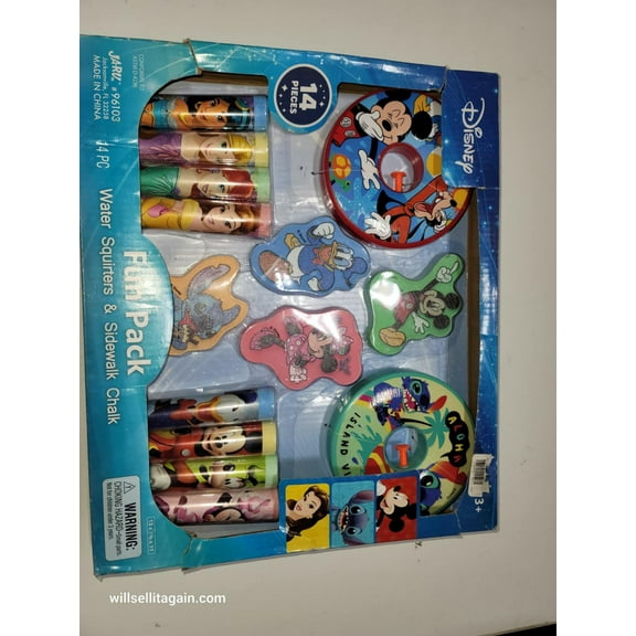 14 pc Fun Pack Water Squirters & Sidewalk Chalk