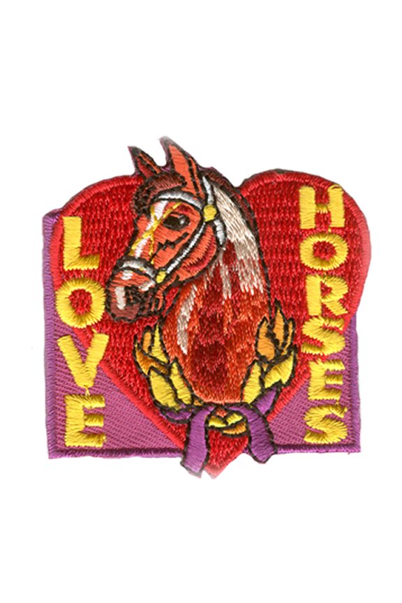 14 pieces 2" Custom Activity Scouts Applique Fun Patches - Love Horses Patch