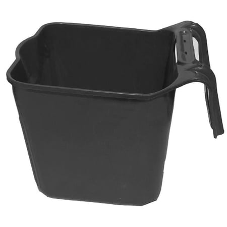 14 qt. Square Fence Hook Bucket, Black