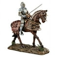 thumbnail image 1 of 14" Red Knight English Warrior Desktop Table Statue Sculpture Figurine, 1 of 1