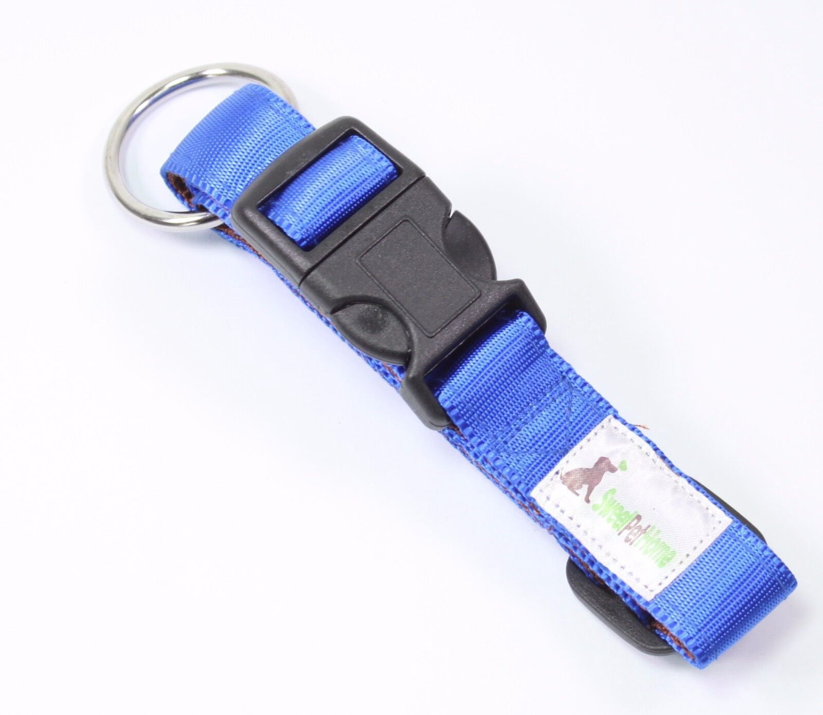 14" to 18" Inch Double Cushion Nylon Blue Collar for Medium to Large Sized Dogs CL0045