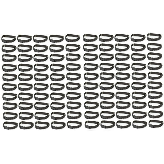14" to 20" Black Martingale Dog Collar Bulk Packs Shelter Rescue Quick Release (100 Collars)