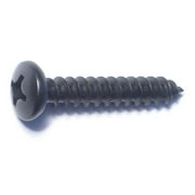 #14 x 1-1/2" Black Steel Phillips Pan Head Sheet Metal Screws 5 pcs.