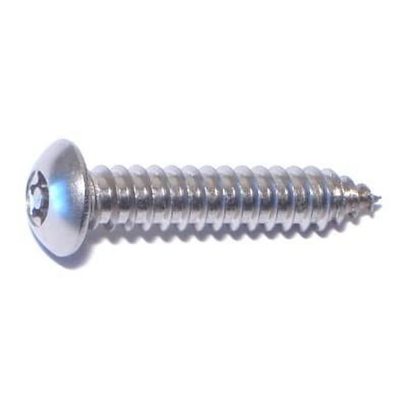 #14 x 1-1/4" 18-8 Stainless Security Button Sheet Metal Screws SMSBSS-096 (6 pcs.)