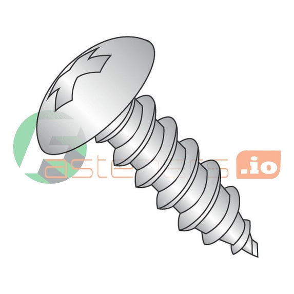 #14 x 1/2" Type AB Self-Tapping Screws / Phillips / Truss Head / 18-8 Stainless Steel (Quantity: 1,000 pcs)