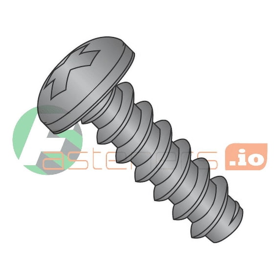 #14 x 1/2" Type B Self-Tapping Screws / Phillips / Pan Head / Steel / Black Oxide (Quantity: 3,000 pcs)