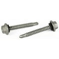 thumbnail image 1 of #14 x 1" Self-Drilling Screws / Unslotted / Hex Washer Head / Steel / High Corrosion Silver Ruspert / Rubber Sealing Washer - 1000 Piece Carton, 1 of 1
