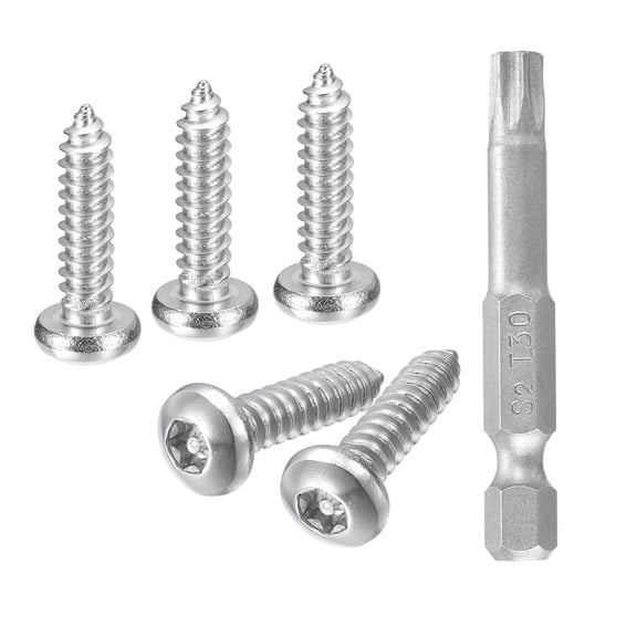 #14 x 1" Torx Security Screws, 30pcs Button Head Tamper Resistant Screws