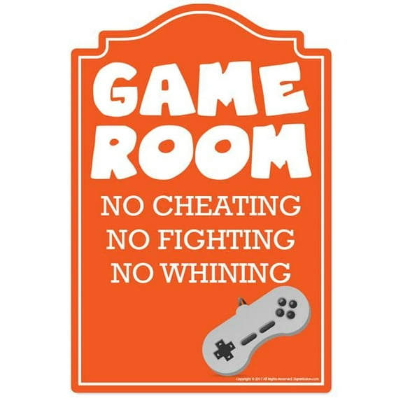 14 x 10 in. Game Room Novelty Sign