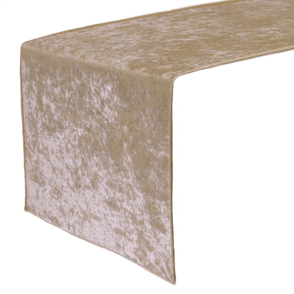 14 x 108 Inch Velvet Table Runner Champagne