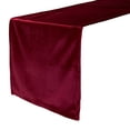 thumbnail image 1 of 14" x 108" Velvet Table Runner Burgundy, 1 of 5
