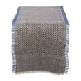 thumbnail image 1 of 14 x 108 in. Chevron Burlap Table Runner - French Blue, 1 of 1