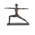 thumbnail image 1 of 14" x 12" Brass Polystone Yoga Sculpture, by DecMode, 1 of 9