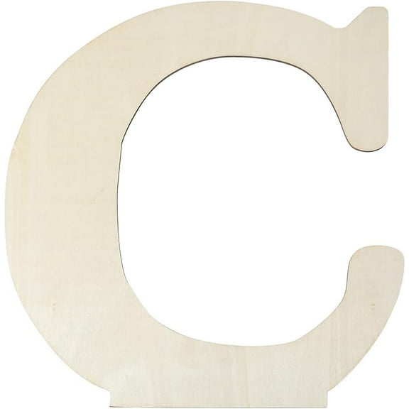 14 x 14.8 Inch Wood Letter C Wooden Alabet Cut Outs Unfinished Large Words Blank MDF White Piece Sign Sheet Boards for Birthday Wedding Christmas Wall Home Party DIY Decoration 1pc