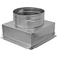 thumbnail image 1 of 14" x 14" Ceiling Box, w/ 8" Round Collar - Connects Register Vent and Diffuser HVAC, 1 of 1