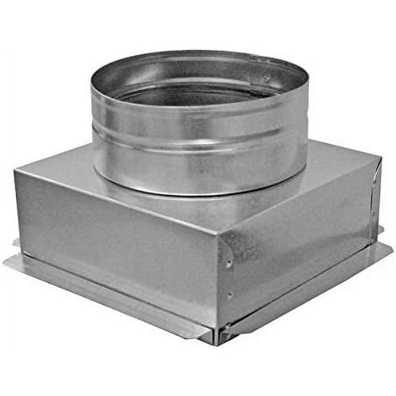 14" x 14" Ceiling Box, w/ 8" Round Collar - Connects Register Vent and Diffuser HVAC