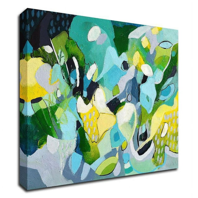 14" x 14" Dinner Party II by TA Marrison - Wall Art Print on Canvas Fabric White