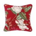 thumbnail image 1 of Double Magnolia Needlepoint Accent Pillow, 1 of 2