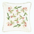 thumbnail image 1 of Primavera Embroidered Throw Pillow, 14" x 14", 1 of 4