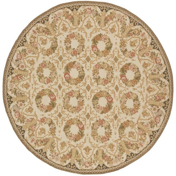 14 x 14 ft. Bayonne Flat Woven Round Area Rug - Cream