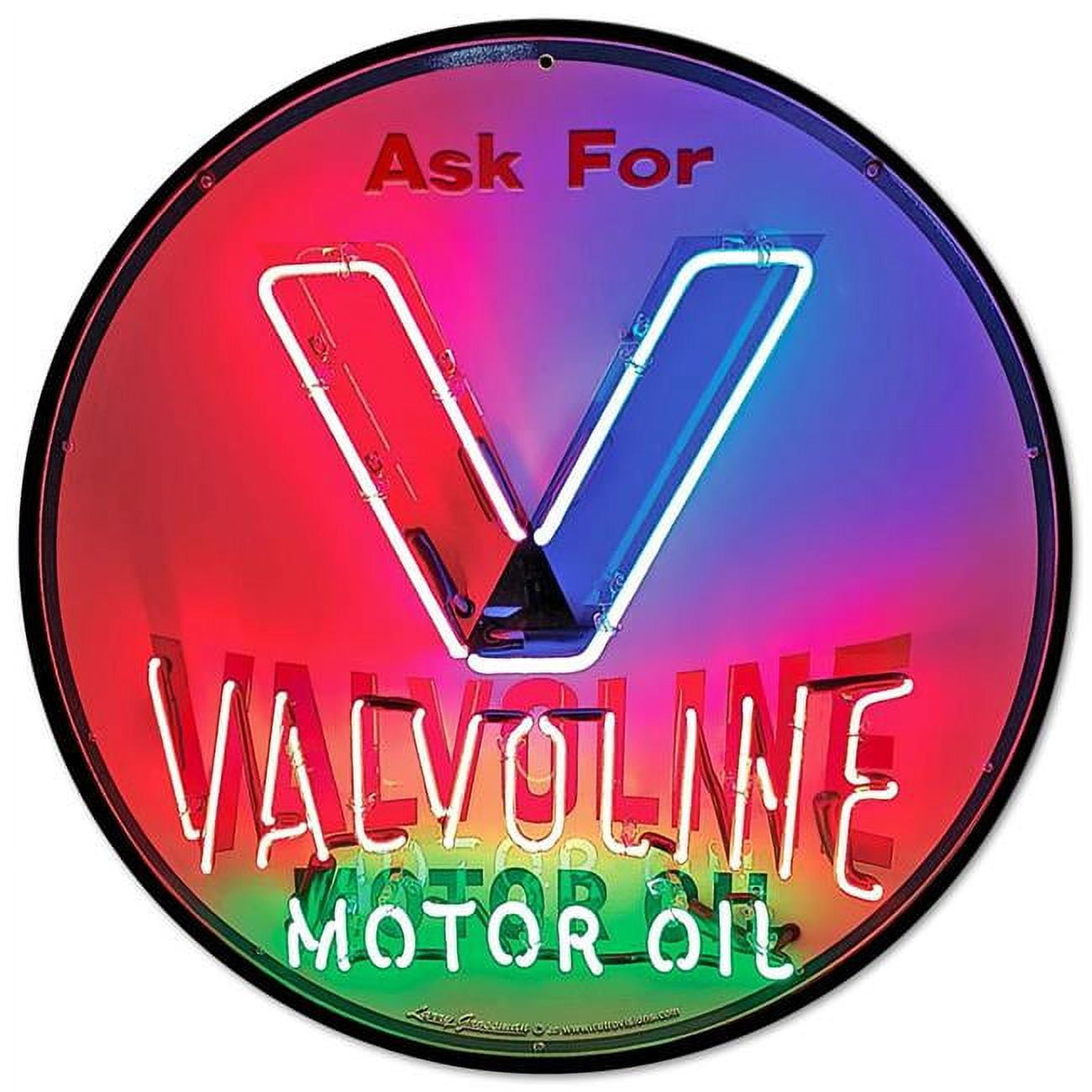 14 x 14 in. 1950s Valvoline Neon Metal Sign - Walmart.com
