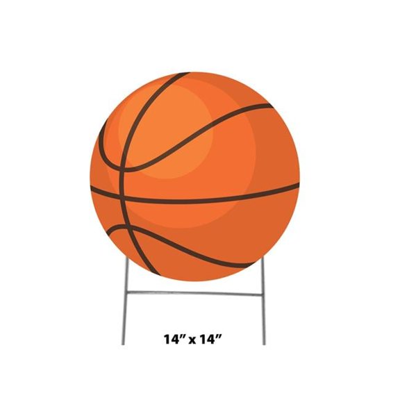 14 x 14 in. Basketball Icon Yard Sign