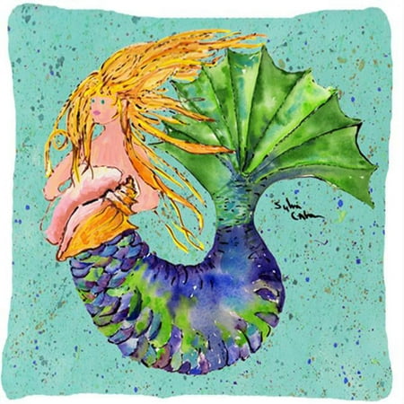 14 x 14 in. Mermaid Decorative Fabric Pillow