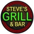 thumbnail image 1 of 14 x 14 in. Round Personalized Grill & Bar Sign, 1 of 1