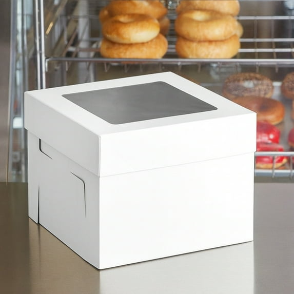 14" x 14" x 12" White Cake Box, Adjustable