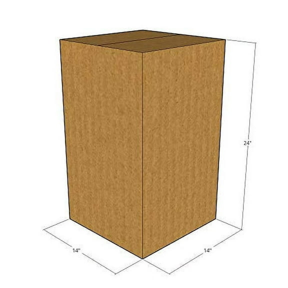 14" x 14" x 24" Corrugated Boxes 32 ECT (Pack of 10-14x14x24) | Quality Moving Boxes. Great for Shipping Boxes for Business, Office or Home.