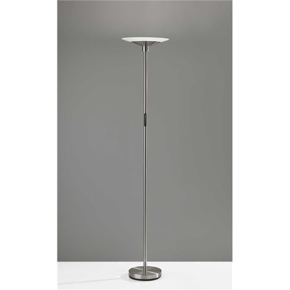 14 x 14 x 70.5 in. Brushed Steel Metal LED Torchiere