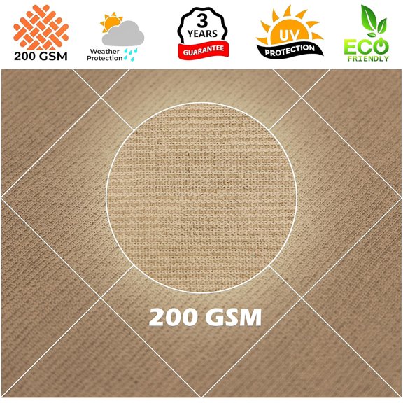 14' x 15' x 20.5' Sand Beige Right Triangle Sun Shade Sail Order to Make RTAPT32, UPF50+ 95% UV Blockage, 200GSM Commercial Standard Heavy Duty, 3 Years Warranty (We Make Custom Size)$$Garden & Patio