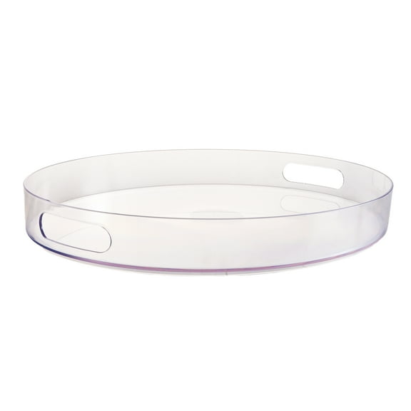 14 x 16.5 IN Clear Oval Plastic Tray, by Way To Celebrate