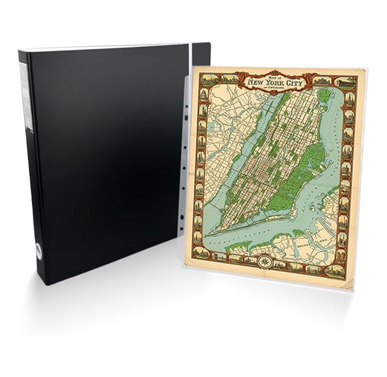 14 x 17 Binder, 3-Ring Large Binder with Matching 14 x 17 Sheet ...