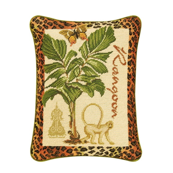 Rangoon Needlepoint Accent Pillow