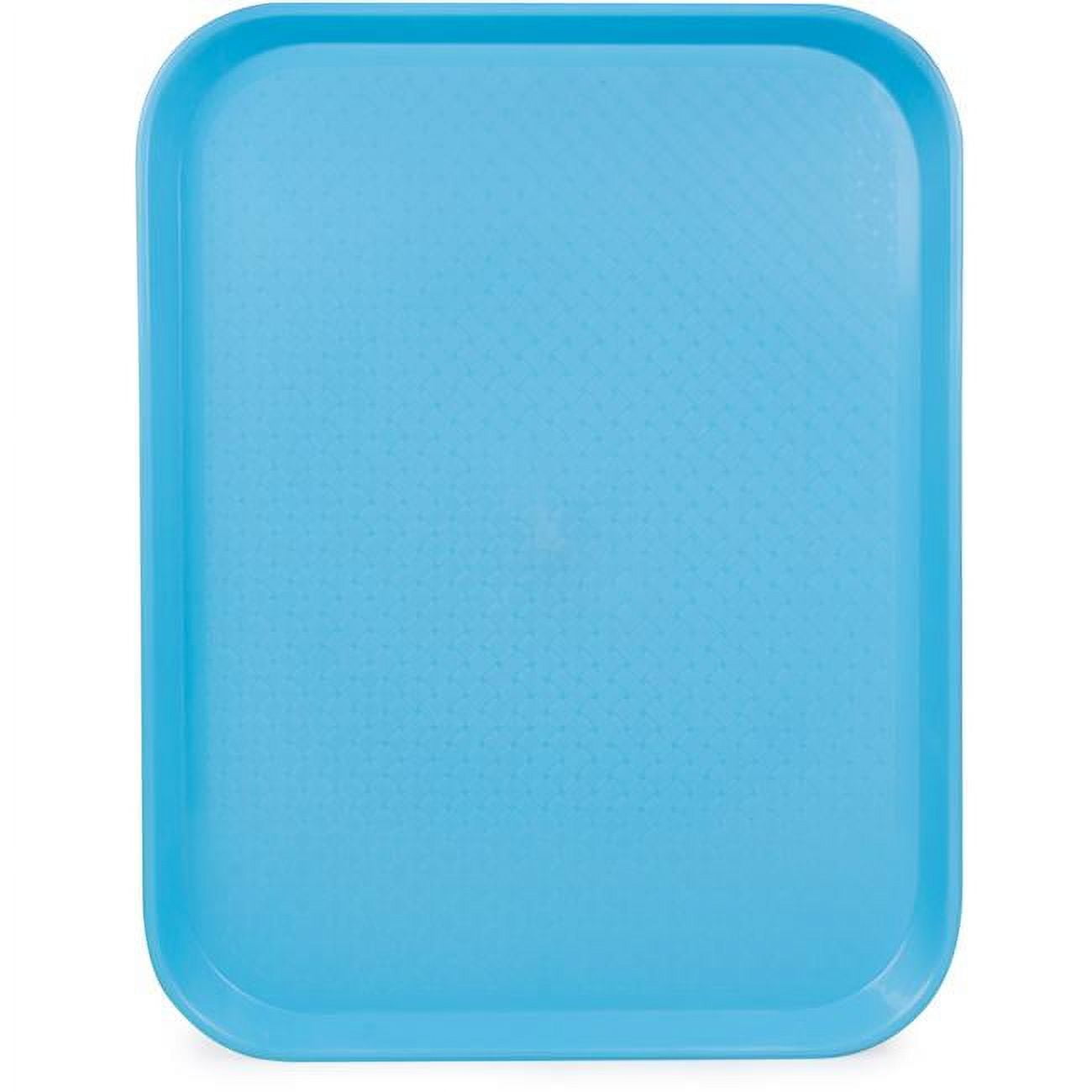 Brybelly Kcaf-402 Textured Cafeteria Tray with Handles, Blue - Small