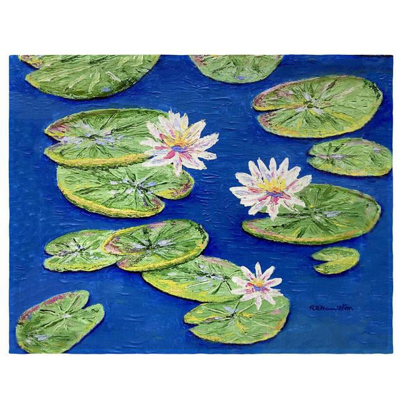 Lily Pads Green Polyester Rectangle Placemats Set of 4