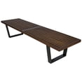 thumbnail image 1 of 14 x 18 x 72 in. Mid-Century Inwood Platform Bench, Dark Walnut - 6 ft., 1 of 1