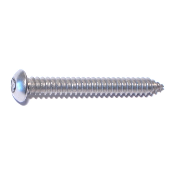 #14 x 2" 18-8 Stainless Security Button Sheet Metal Screws SMSBSS-102 (4 pcs.)